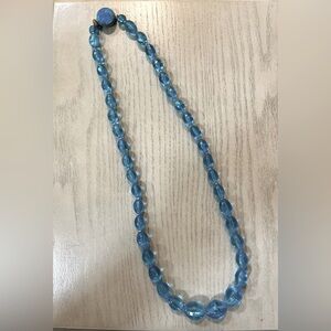Vintage Blue Beaded Necklace